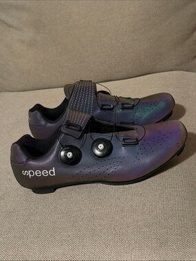 Speed Women’s Iridescent Cycling Shoes — Purple/Black